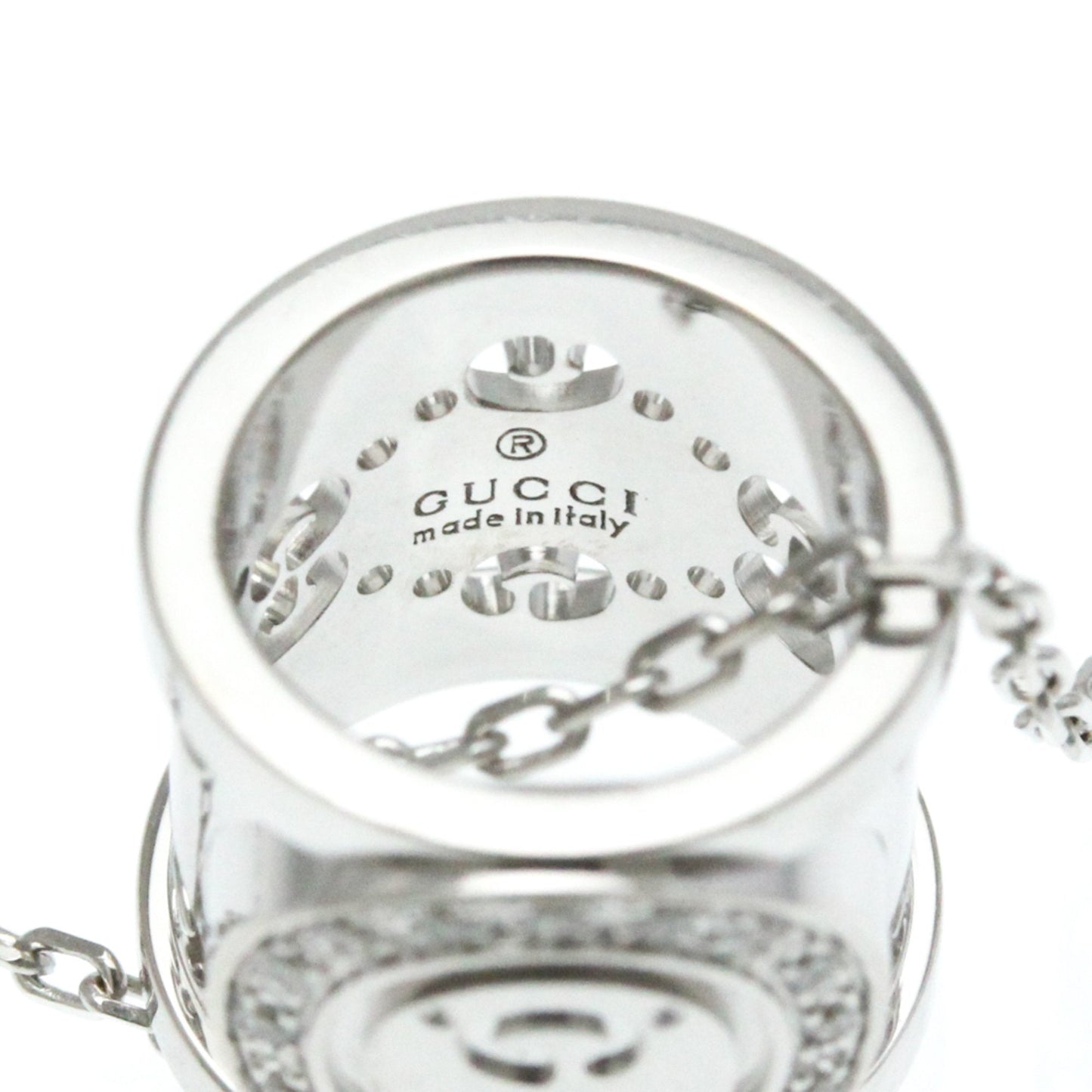 Gucci Icon Twirl Silver White Gold Necklace Jewelry