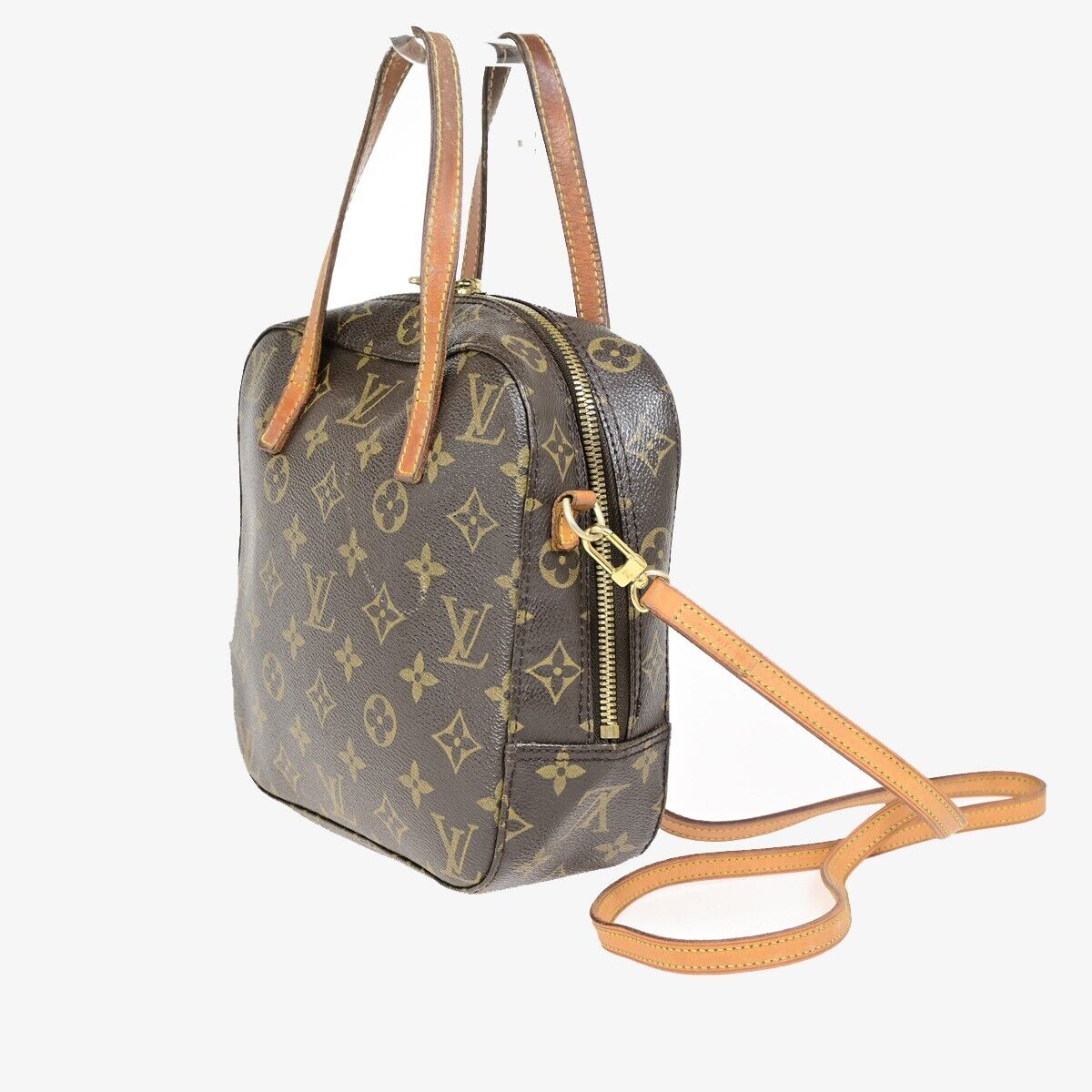 Louis Vuitton Spontini Brown Canvas Handbag