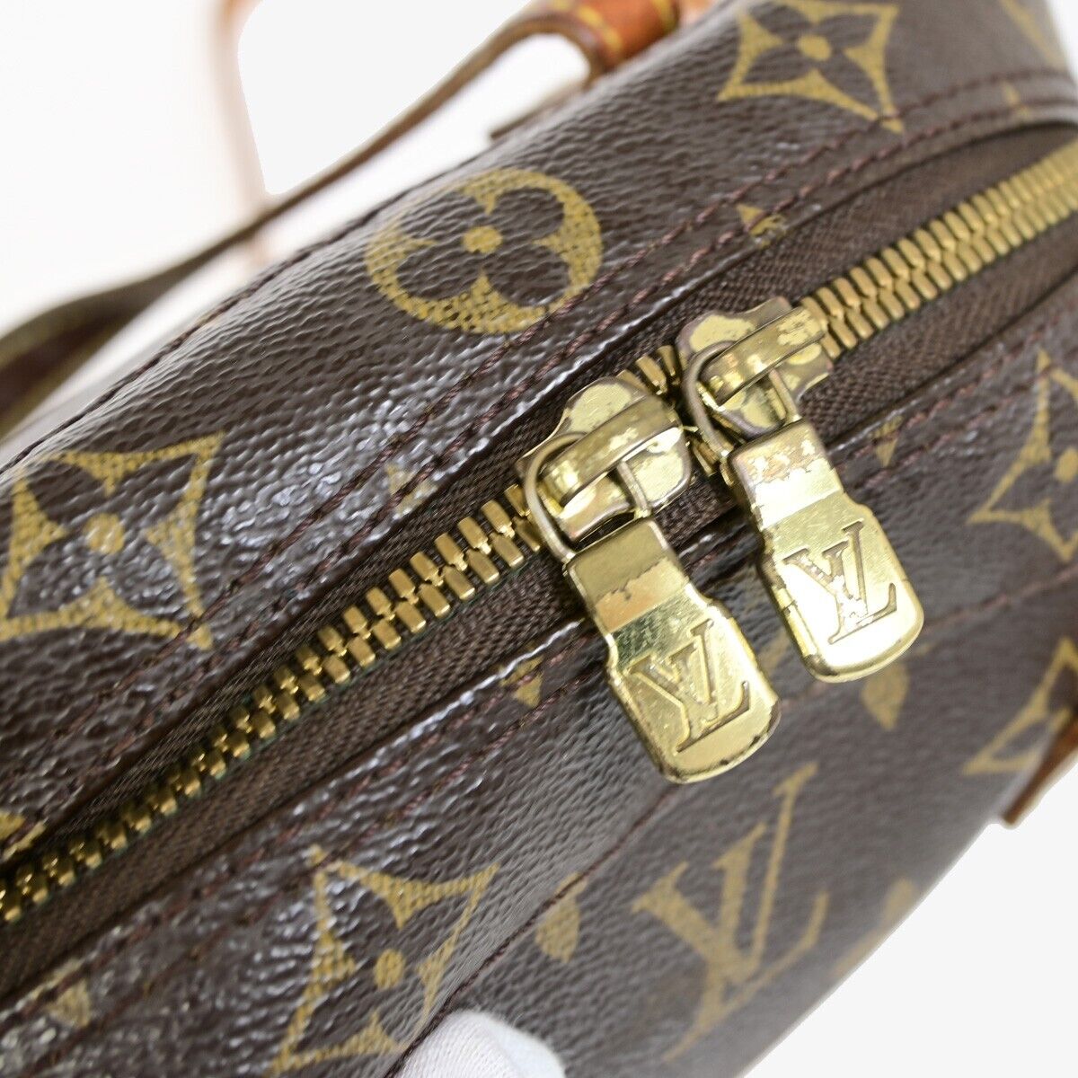 Louis Vuitton Spontini Brown Canvas Handbag