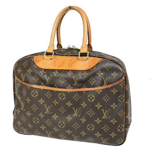 Louis Vuitton Deauville Brown Gold Plated Handbag ()