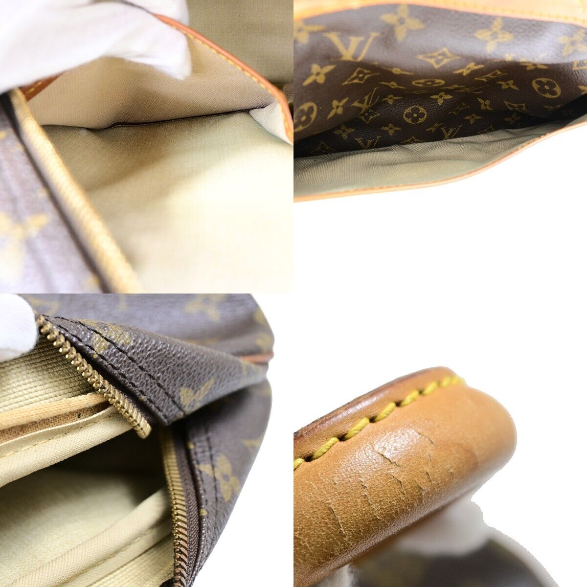 Louis Vuitton Deauville Brown Gold Plated Handbag