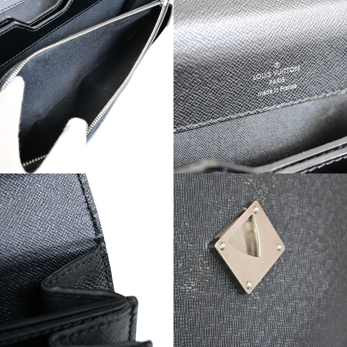 Louis Vuitton Robusto Black Leather Briefcase Bag