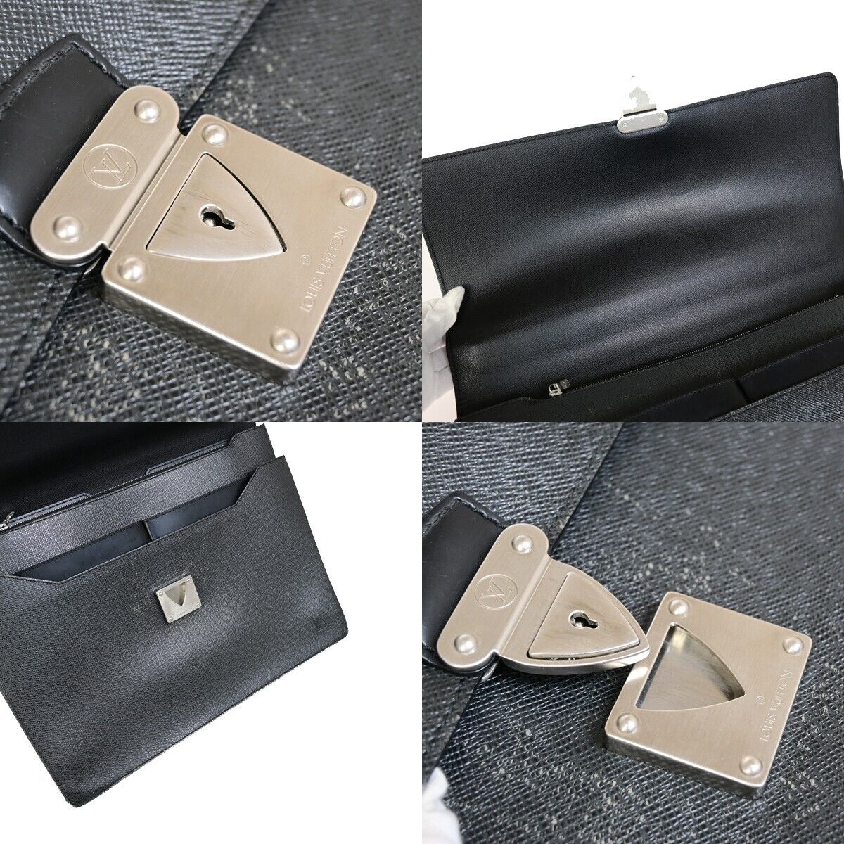 Louis Vuitton Robusto Black Leather Briefcase Bag