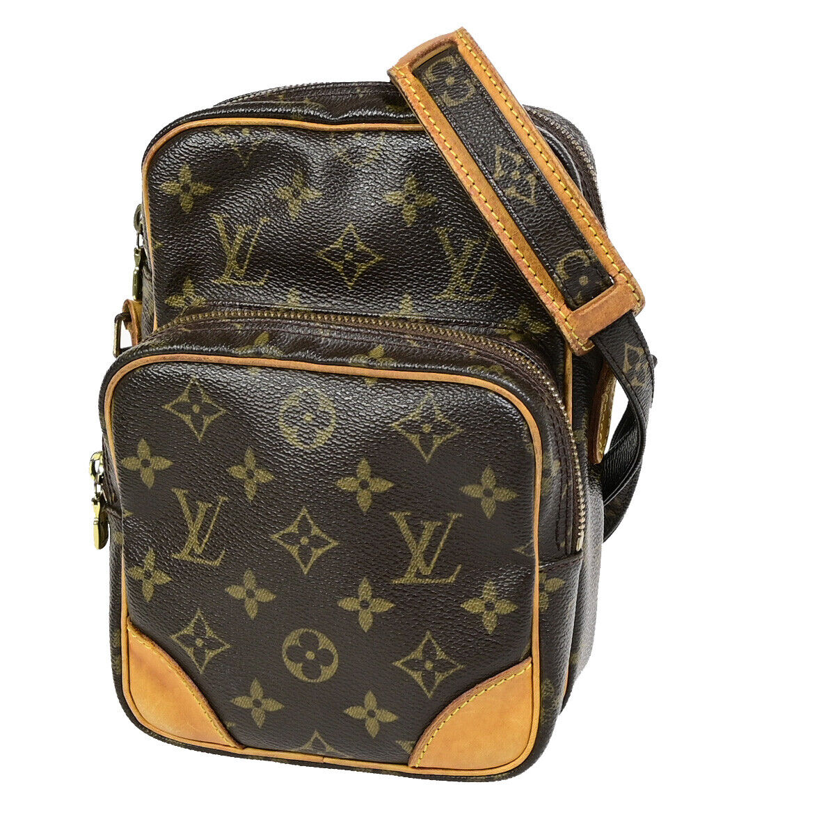 Louis Vuitton Amazon Brown Gold Plated Handbag ()