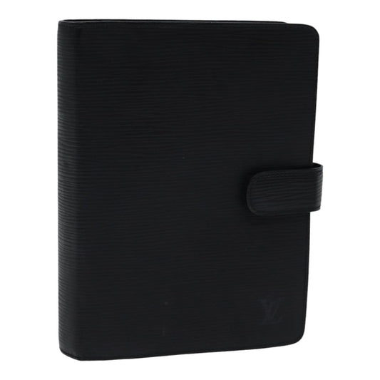 Louis Vuitton Agenda Mm Black Leather Wallet
