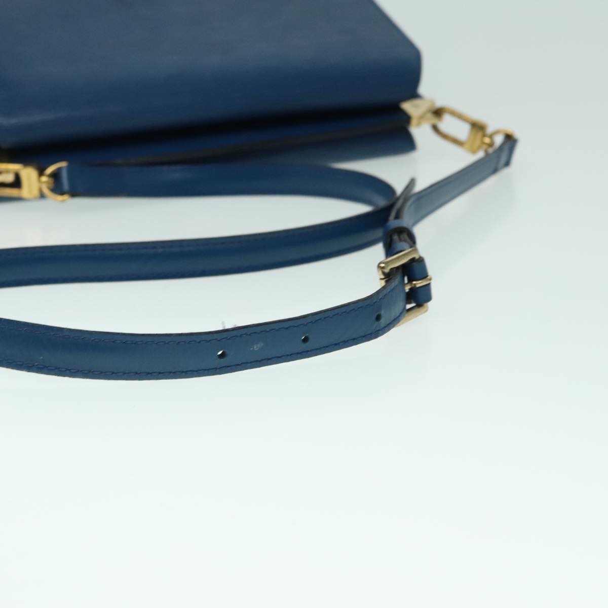 Louis Vuitton Grenelle Blue Leather Shoulder Bag