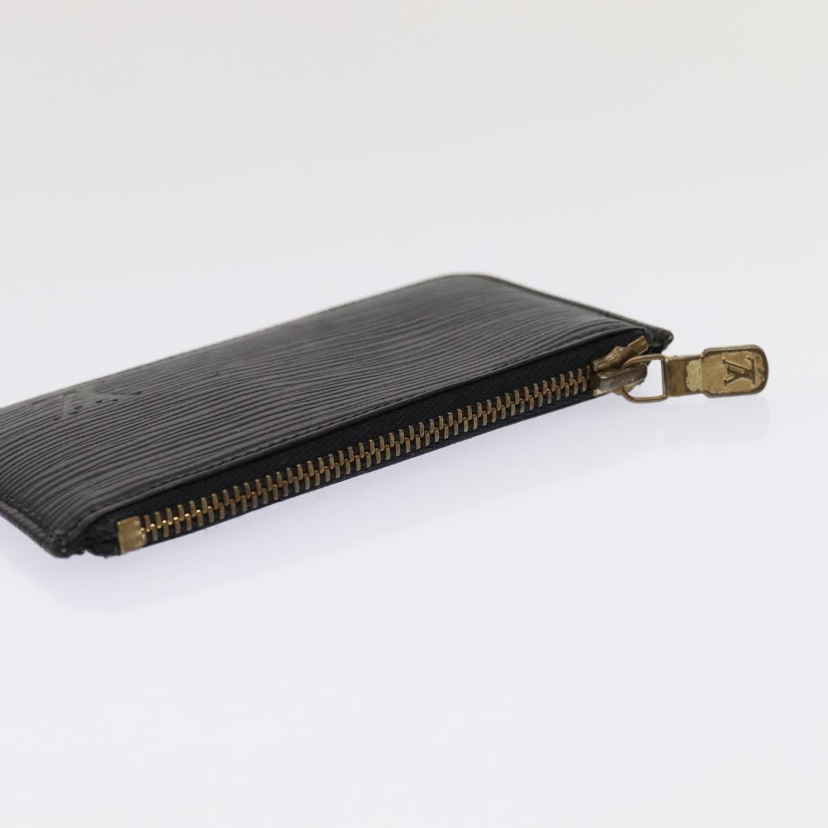 Louis Vuitton Pochette Clés Black Leather Wallet