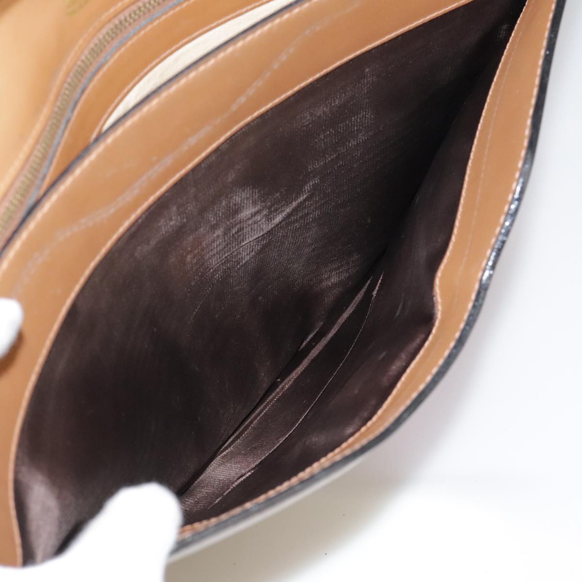 Gucci Micro Small Gg Canvas Beige Canvas Clutch Bag