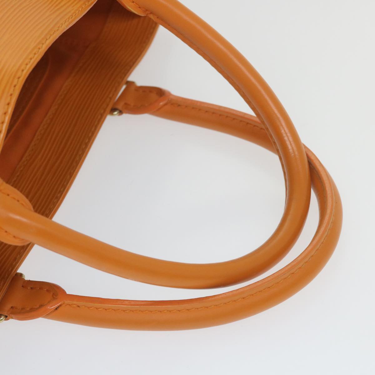 Louis Vuitton Sac Plat Orange Leather Handbag