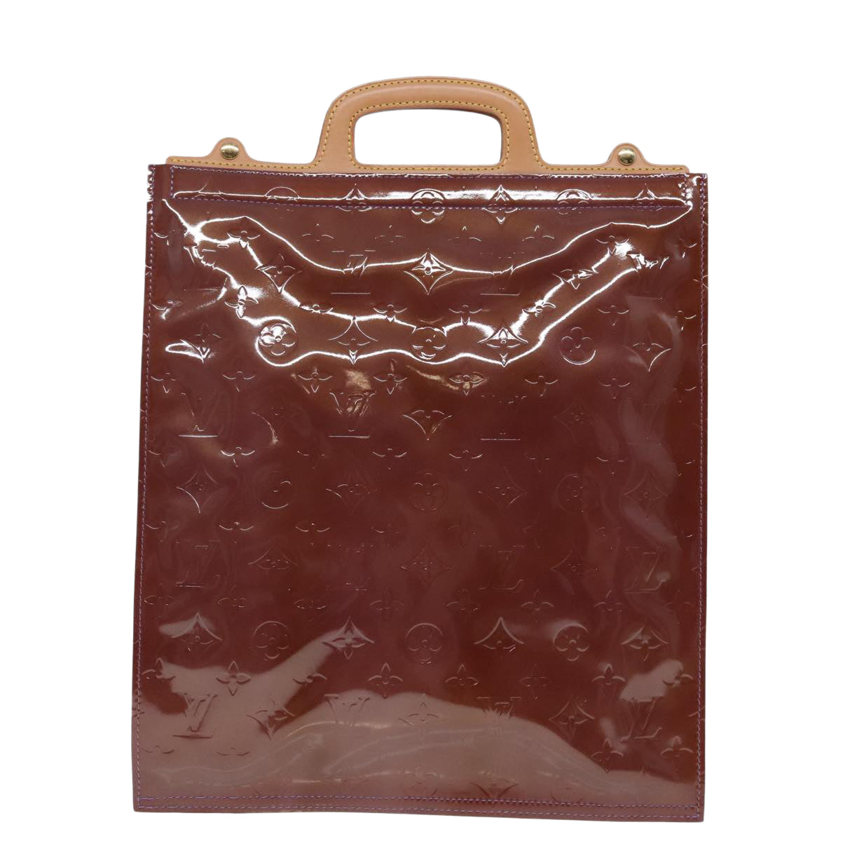 Louis Vuitton Stanton Purple Patent Leather Tote Bag