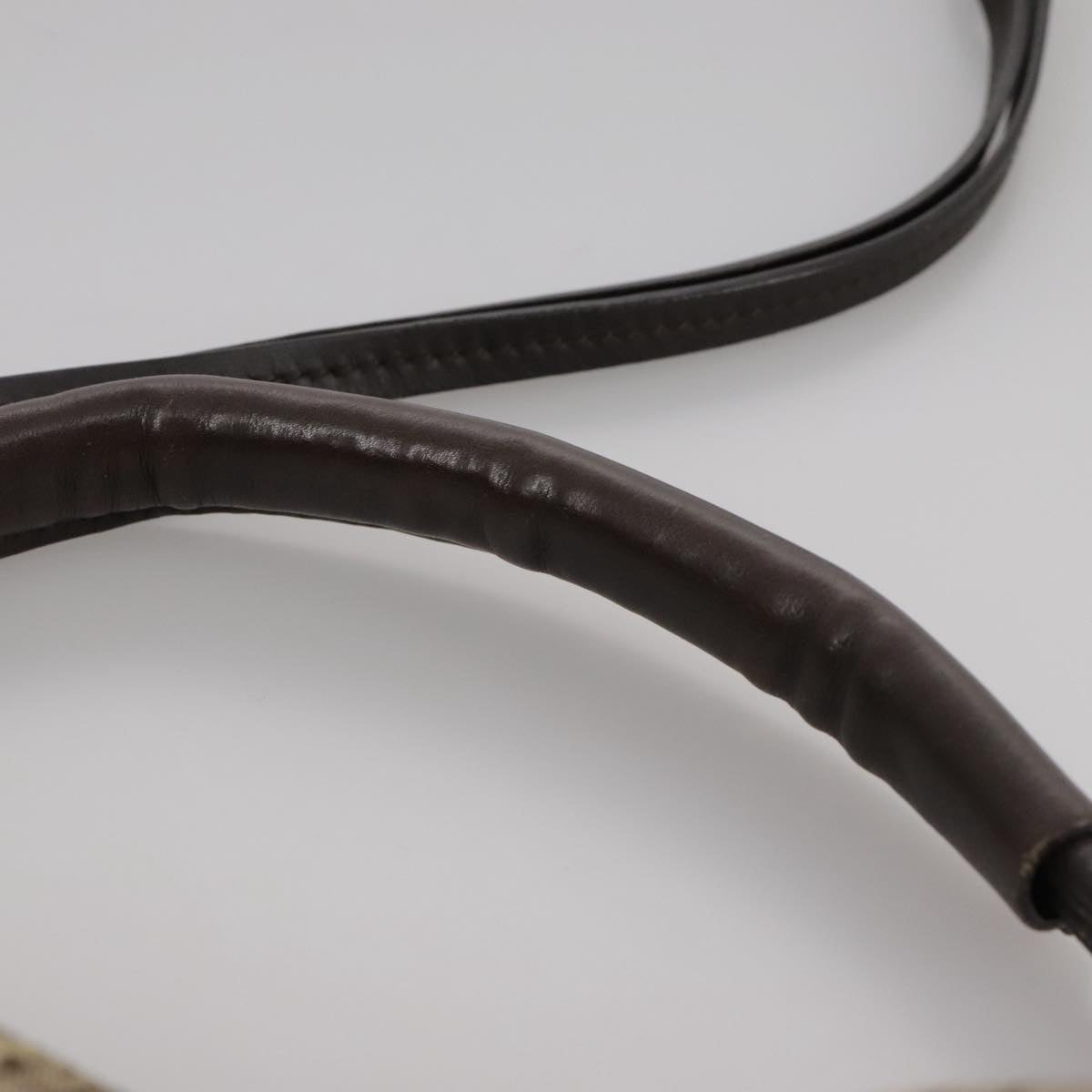 Gucci Horsebit Brown Canvas Handbag