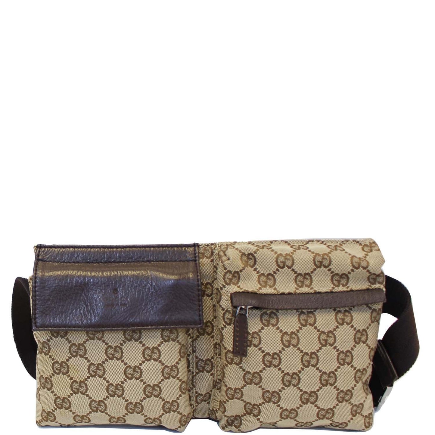 GUCCI GG Monogram Waist Bum Bag 28566 Brown