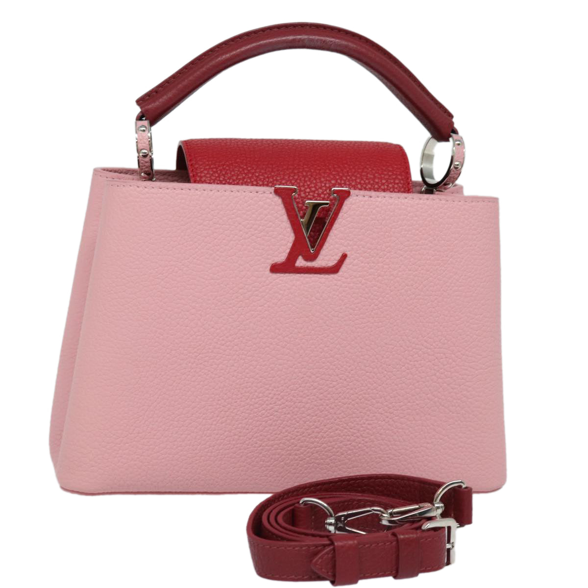 Louis Vuitton Capucines Pink Leather Handbag