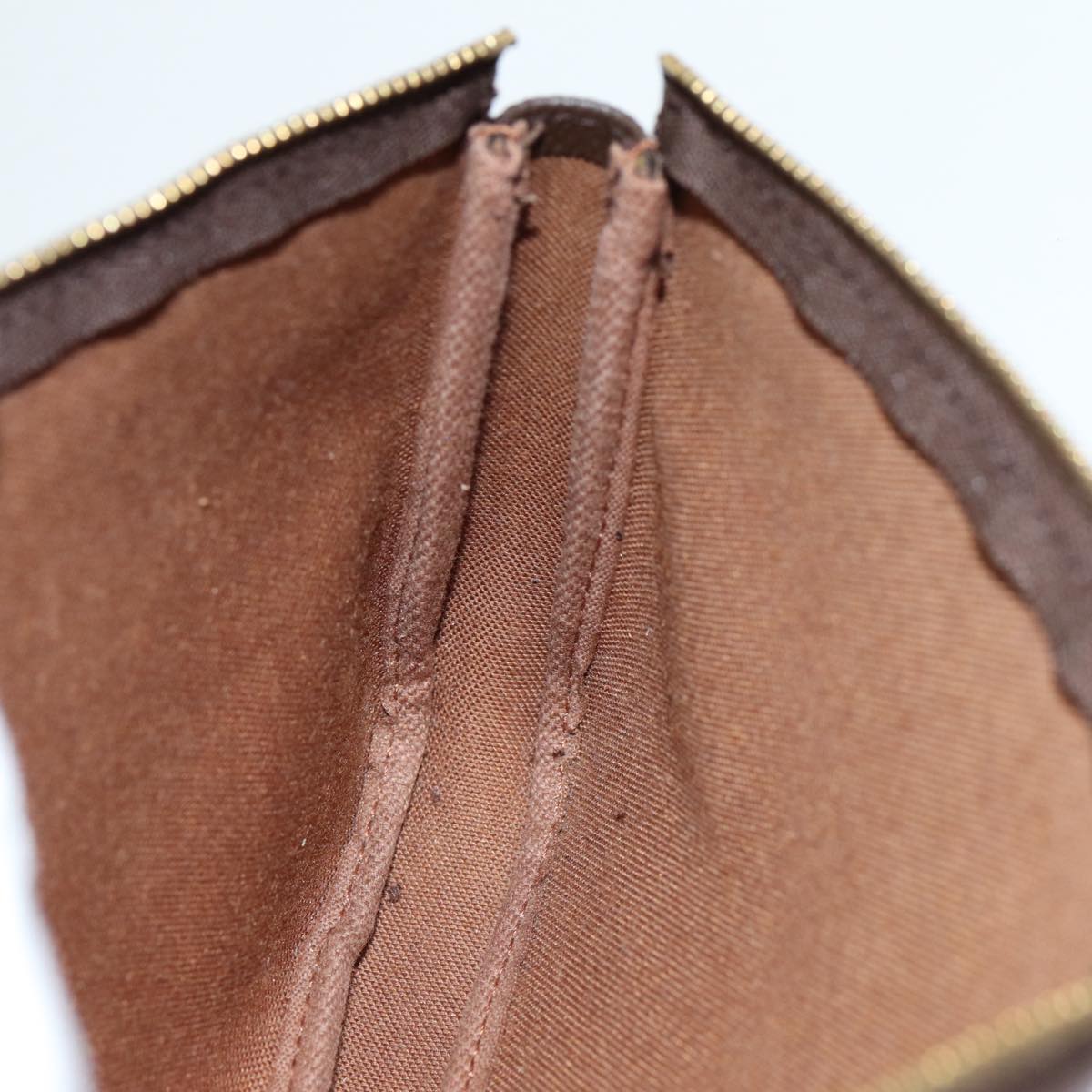 Louis Vuitton Pochette Accessoire Brown Canvas Clutch Bag