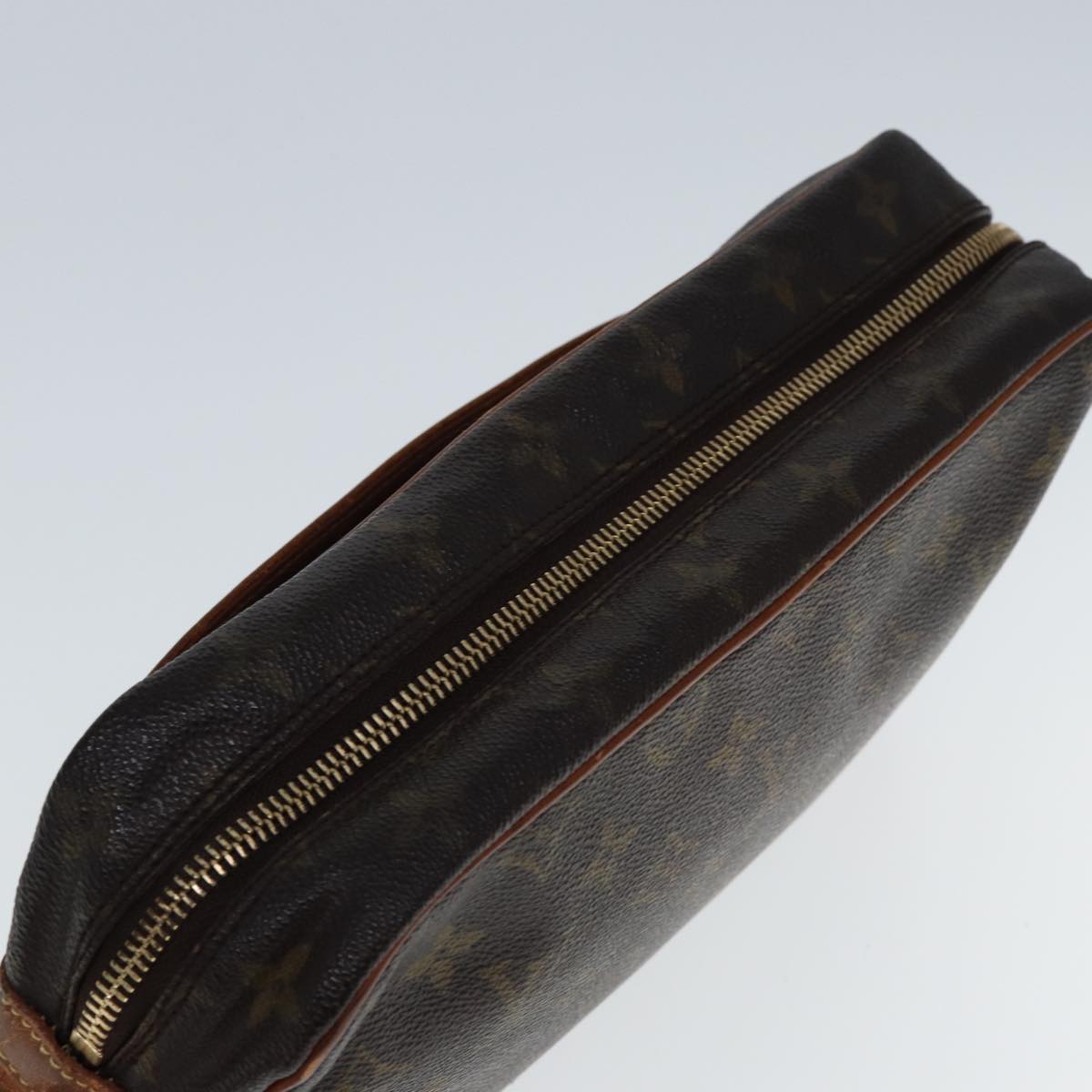 Louis Vuitton Compiegne 28 Brown Canvas Clutch Bag