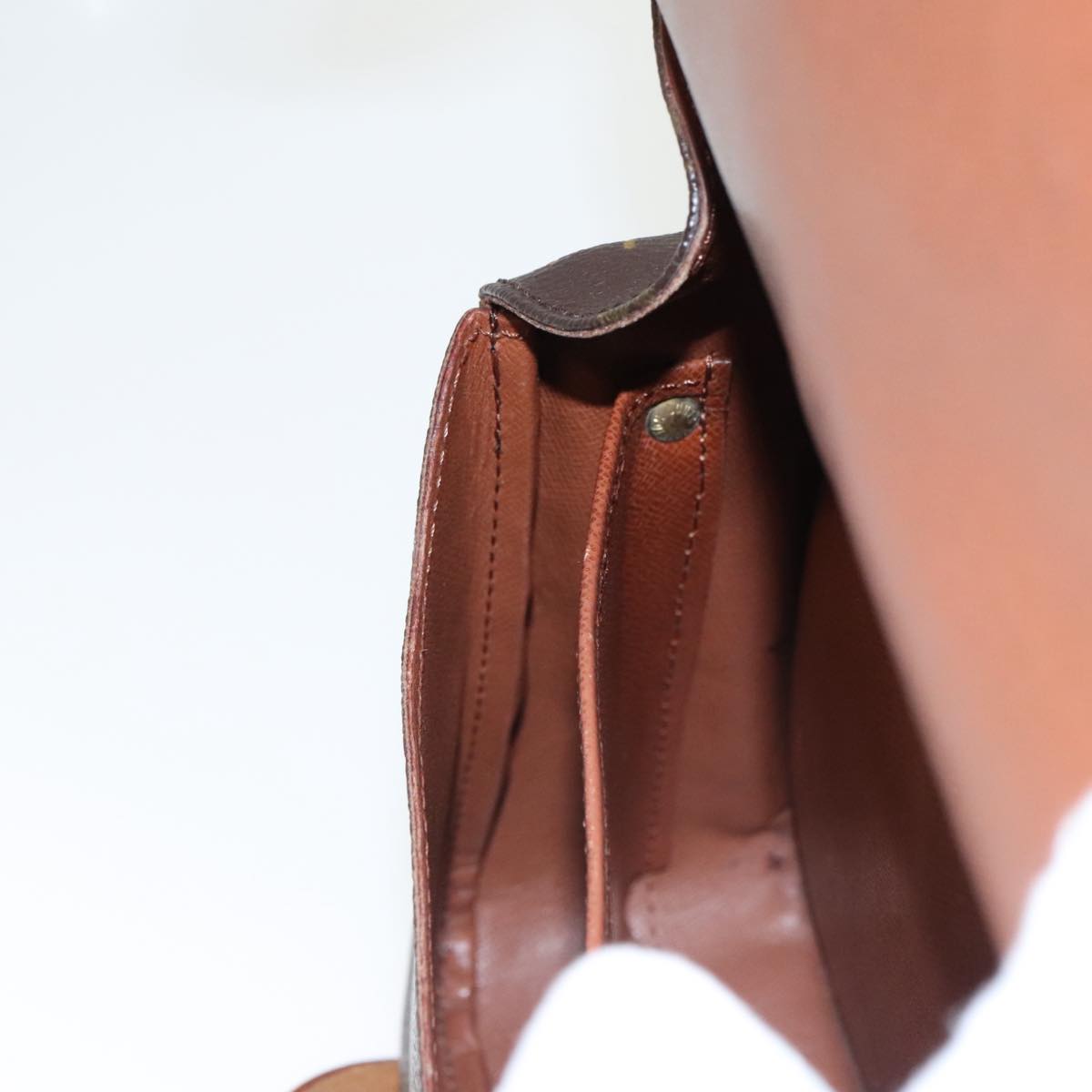 Louis Vuitton Cartouchiere Brown Canvas Shoulder Bag