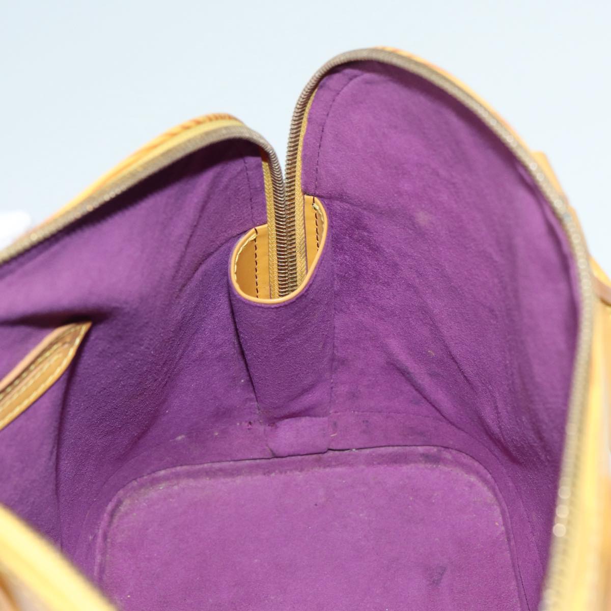 Louis Vuitton Alma Yellow Leather Handbag