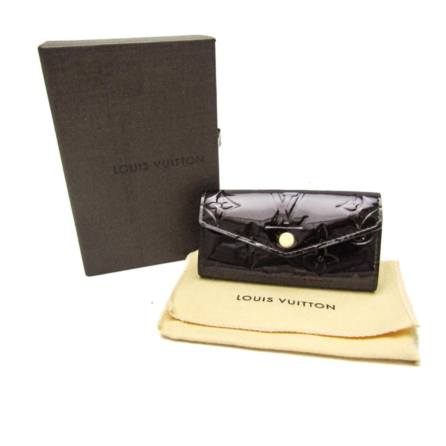 Louis Vuitton Multiclés 4 Brown Patent Leather Wallet