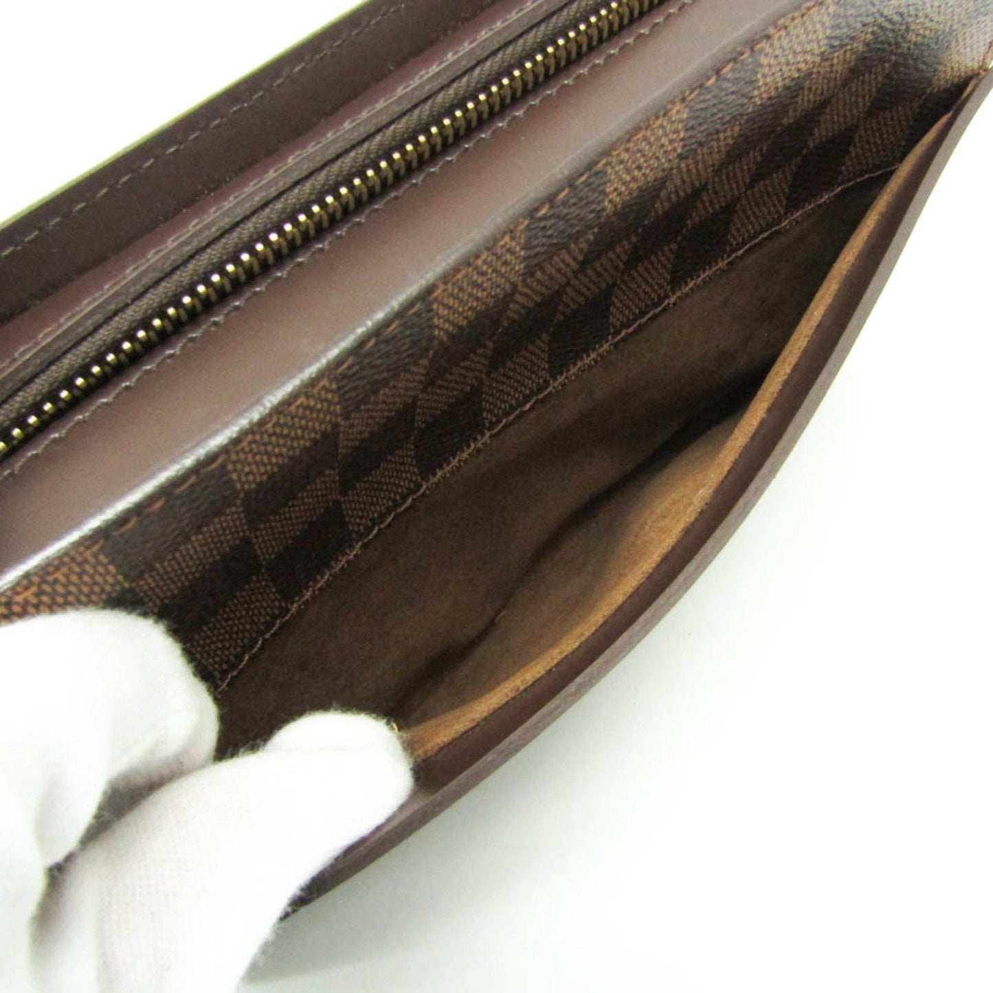 Louis Vuitton Saint-Louis Brown Canvas Clutch Bag