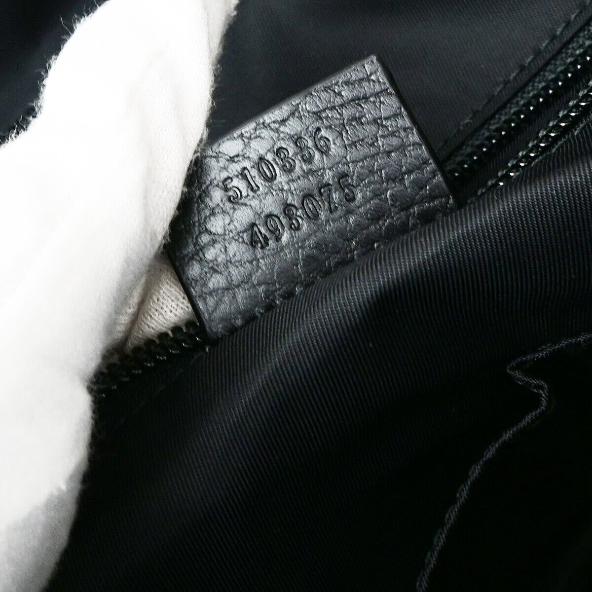 Gucci Guccissima Black Synthetic Backpack Bag