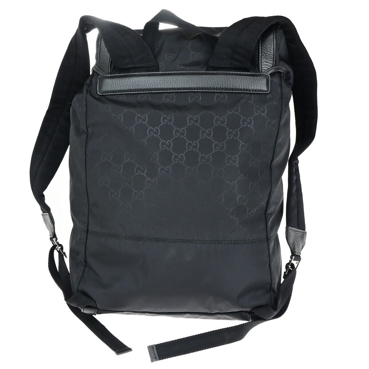 Gucci Guccissima Black Synthetic Backpack Bag