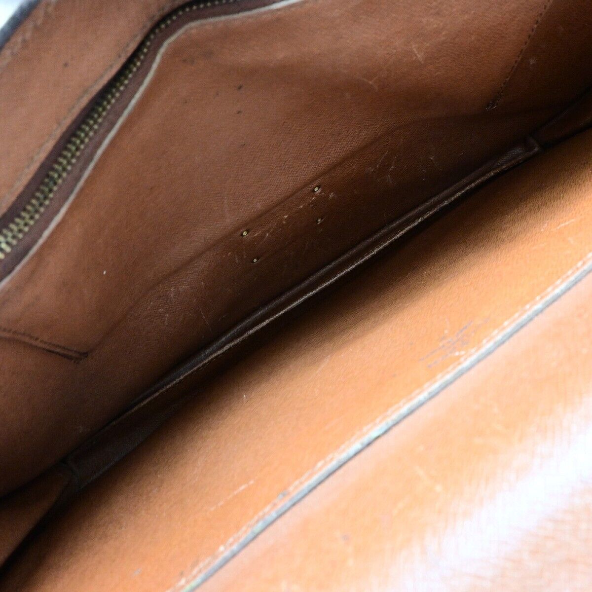 Louis Vuitton Porte Documents Brown Canvas Briefcase Bag