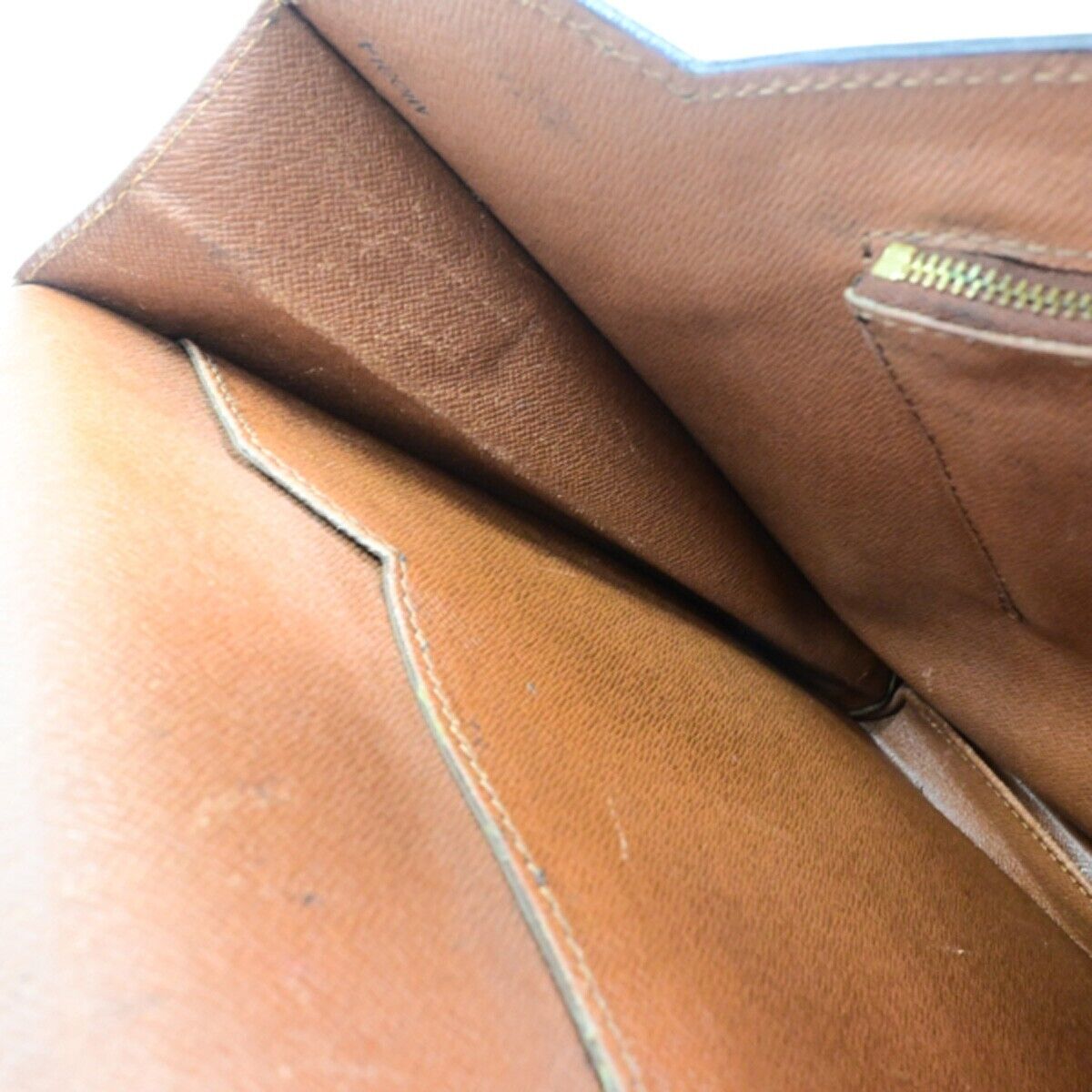 Louis Vuitton Porte Documents Brown Canvas Briefcase Bag