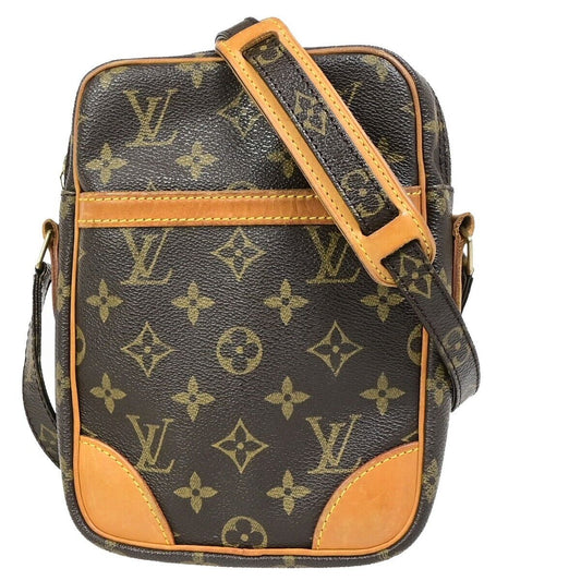 Louis Vuitton Danube Brown Gold Plated Shoulder Bag ()