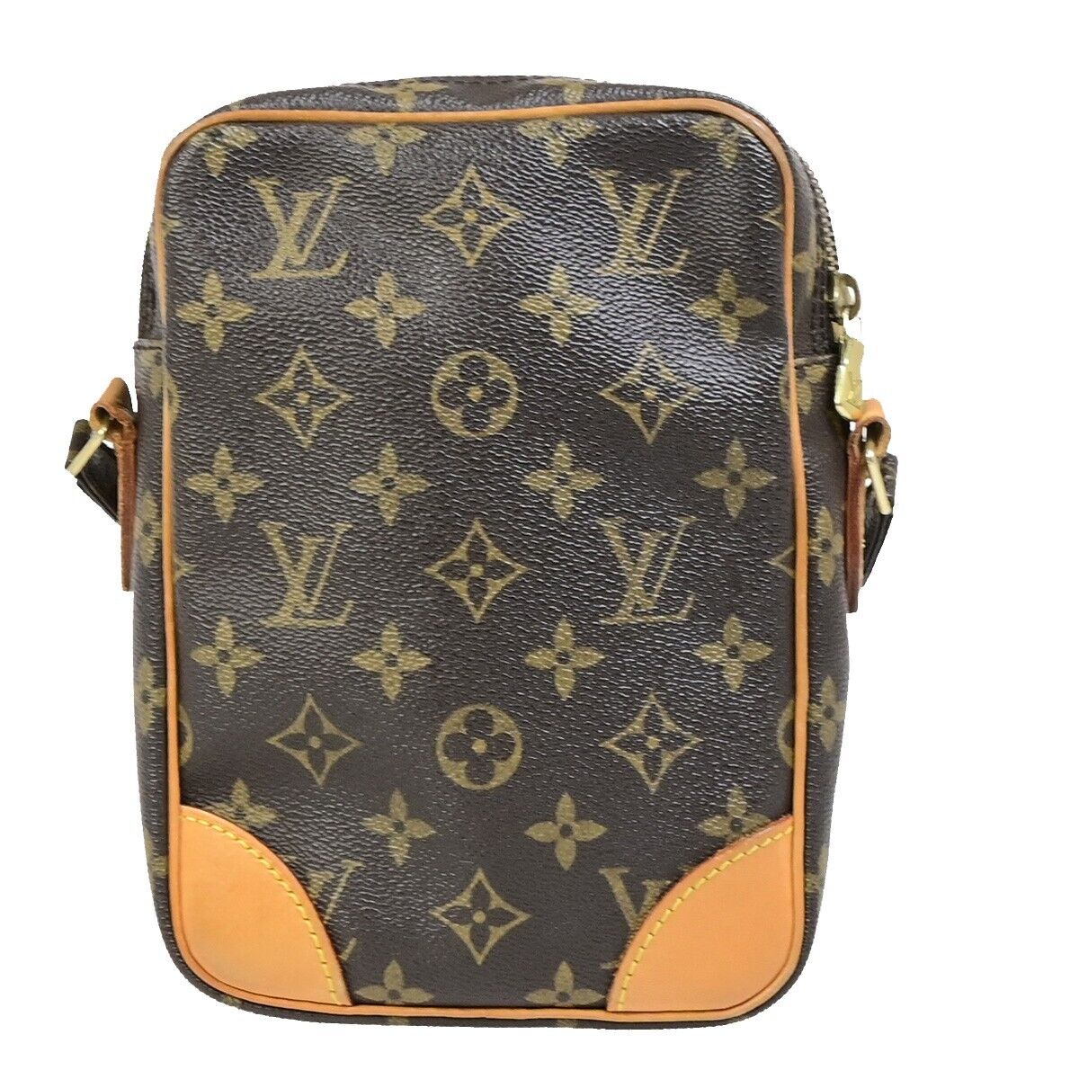 Louis Vuitton Danube Brown Gold Plated Shoulder Bag