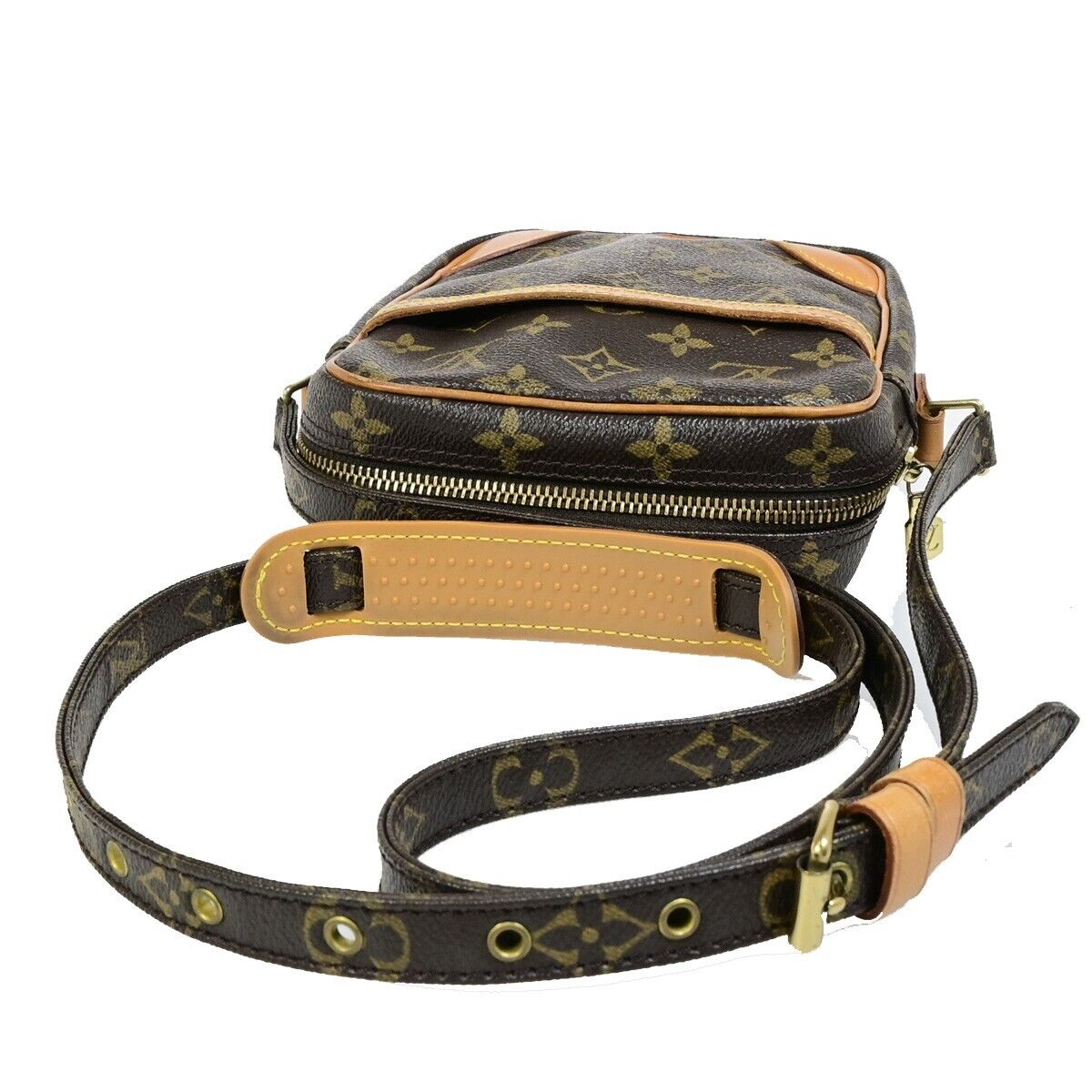 Louis Vuitton Danube Brown Gold Plated Shoulder Bag