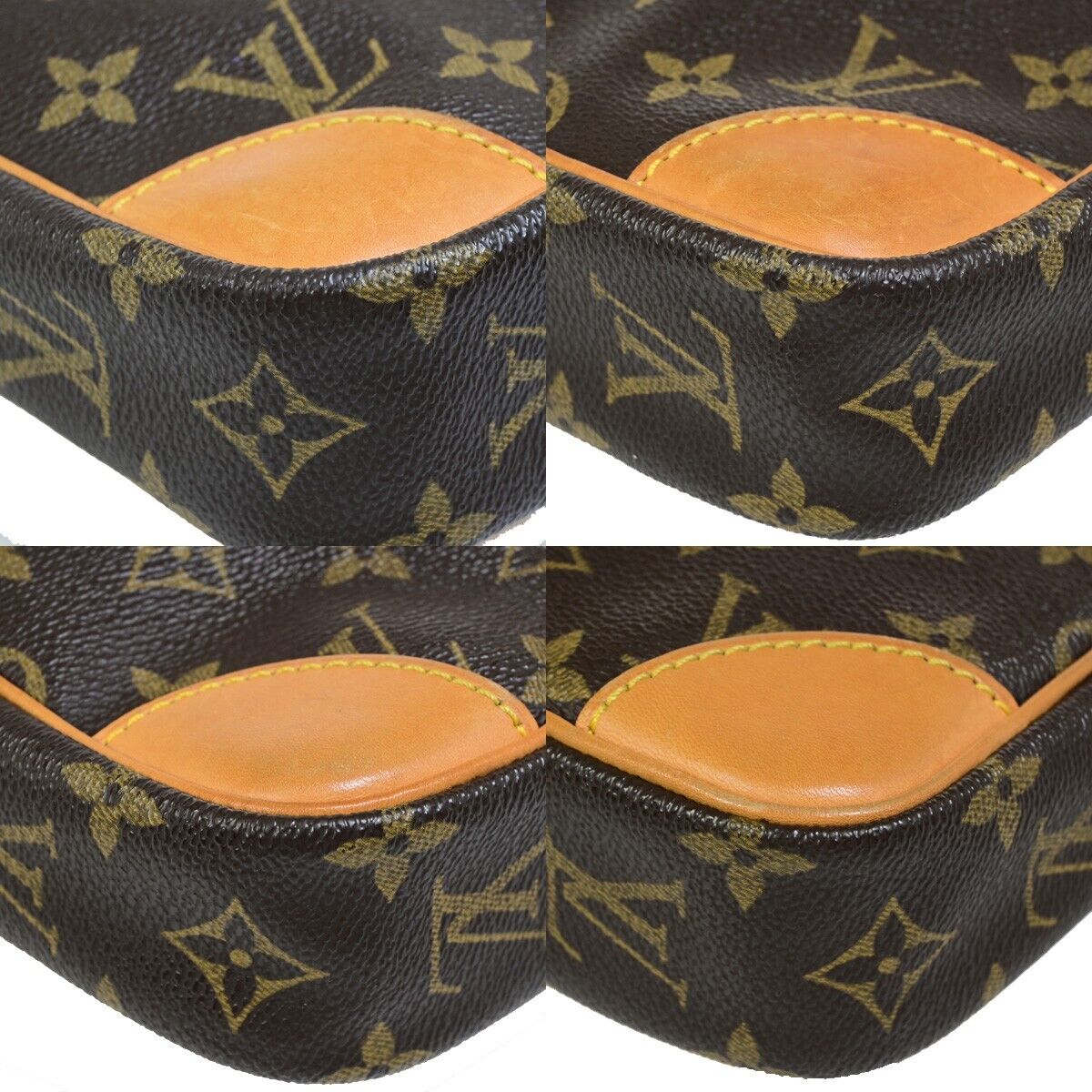 Louis Vuitton Danube Brown Gold Plated Shoulder Bag