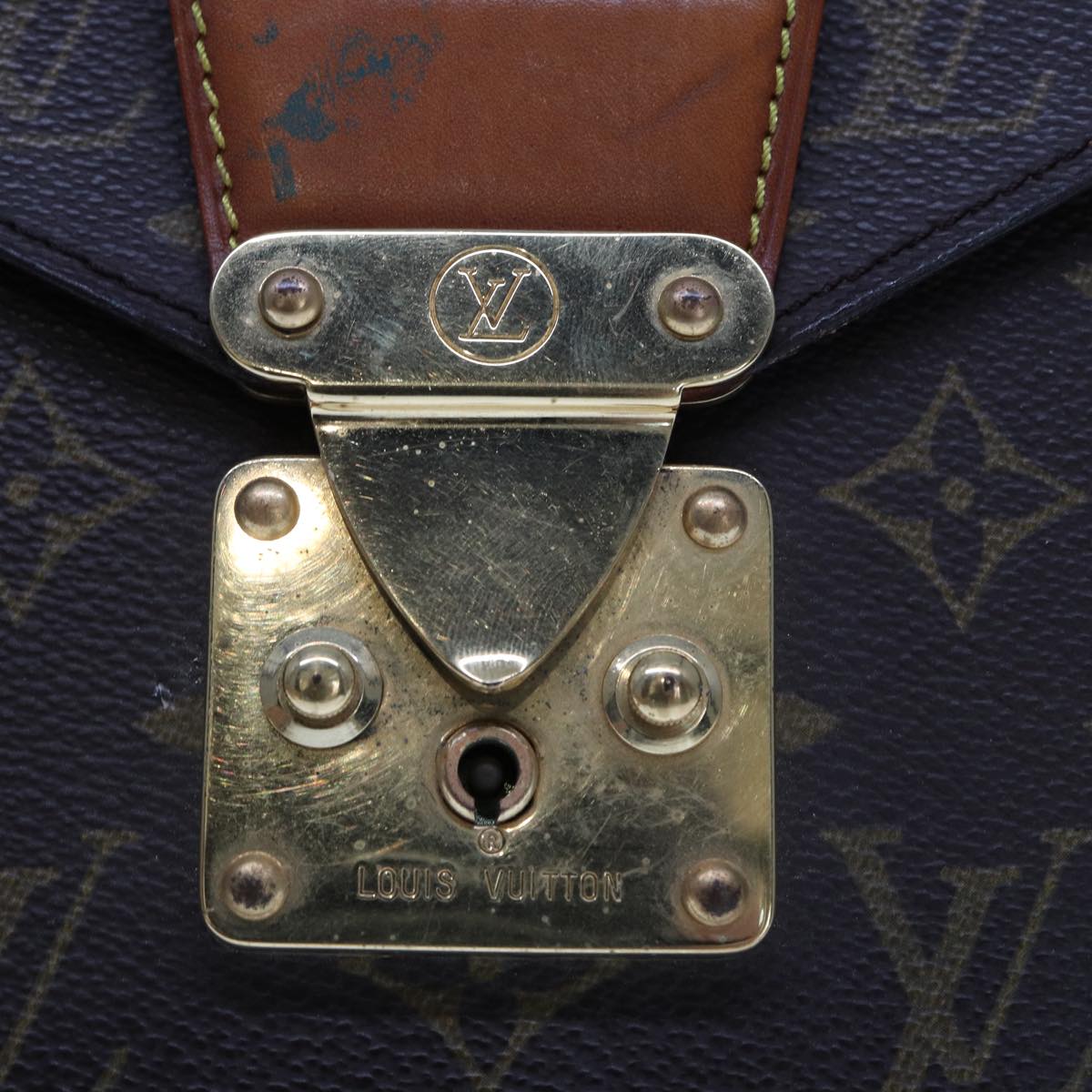 Louis Vuitton Senateur Brown Canvas Briefcase Bag