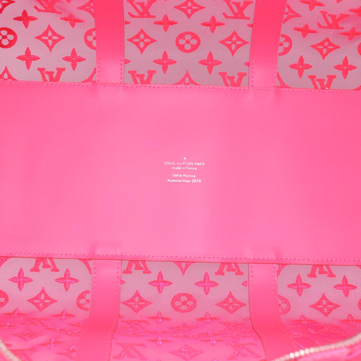 Louis Vuitton Keepall Bandouliere 50 Pink Canvas Travel Bag