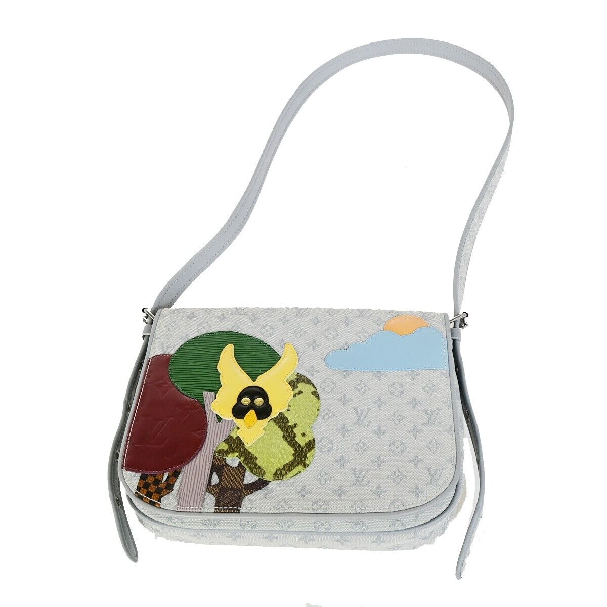 Louis Vuitton Musette Tango Grey Canvas Shoulder Bag