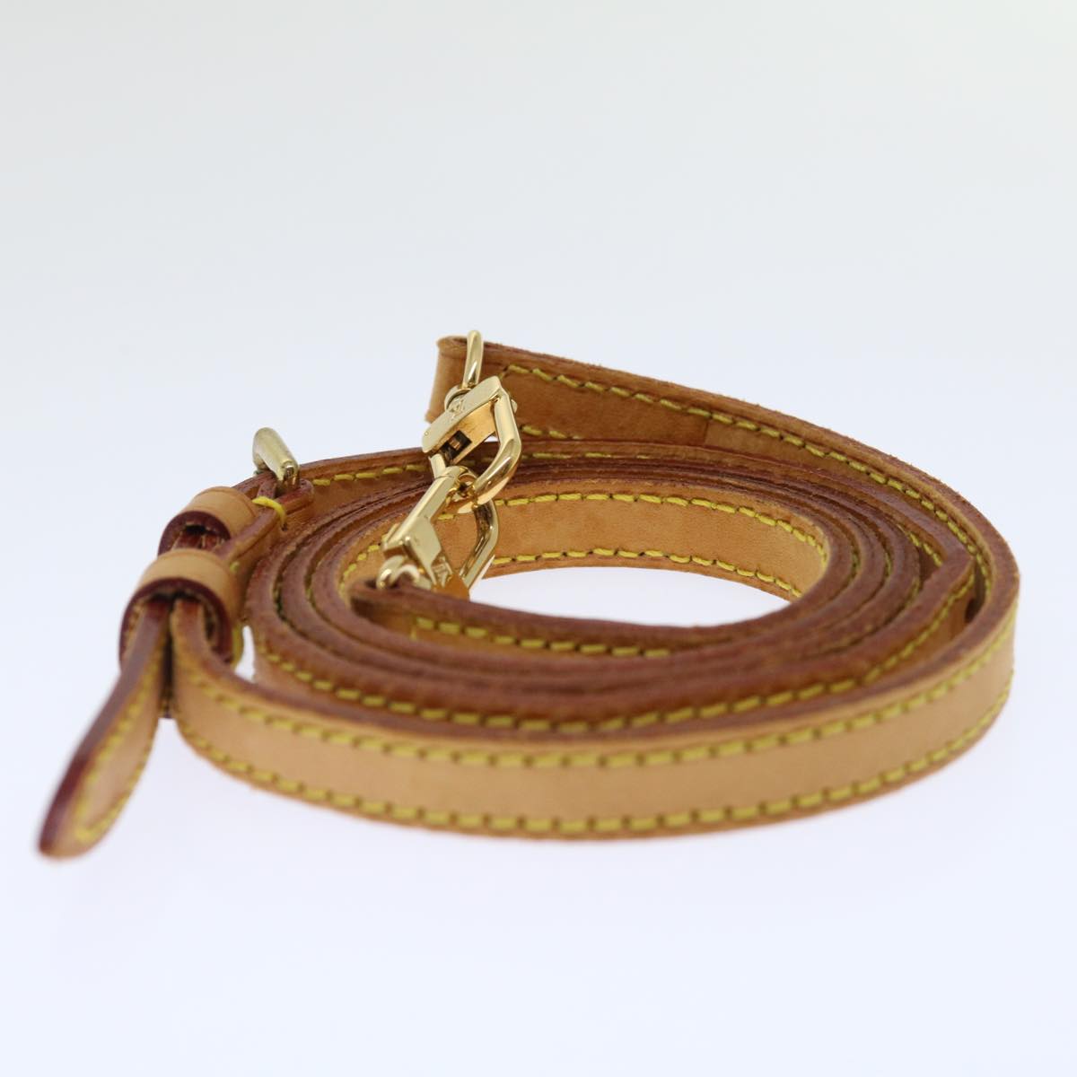 Louis Vuitton Shoulder Strap Beige Leather Bag Jewelry