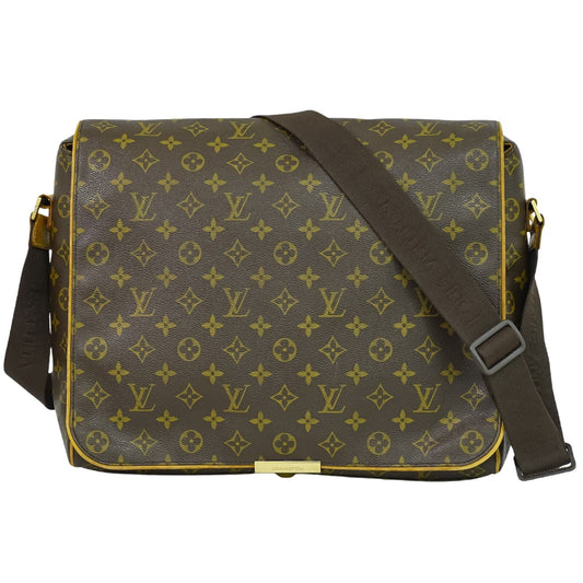Louis Vuitton Abbesses Brown Canvas Backpack Bag ()