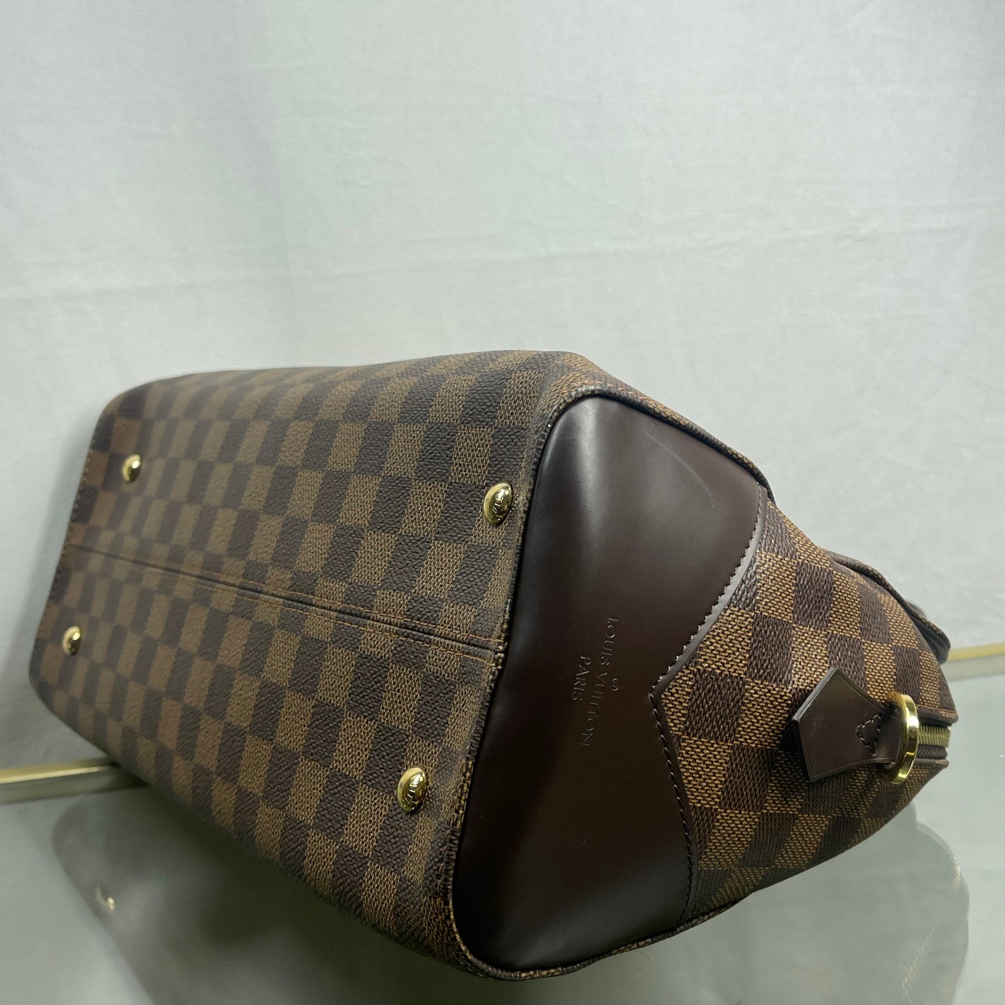 LOUIS VUITTON Damier Ebene Canvas Kensington Bowling Bag