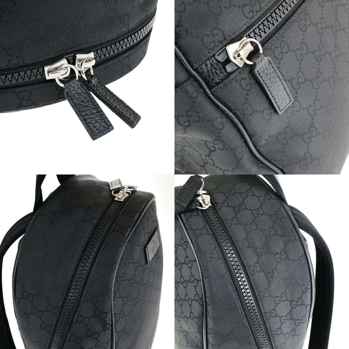Gucci Sherry Black Synthetic Backpack Bag