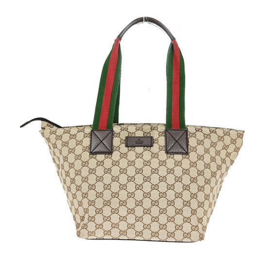Gucci Sherry Beige Canvas Tote Bag ()