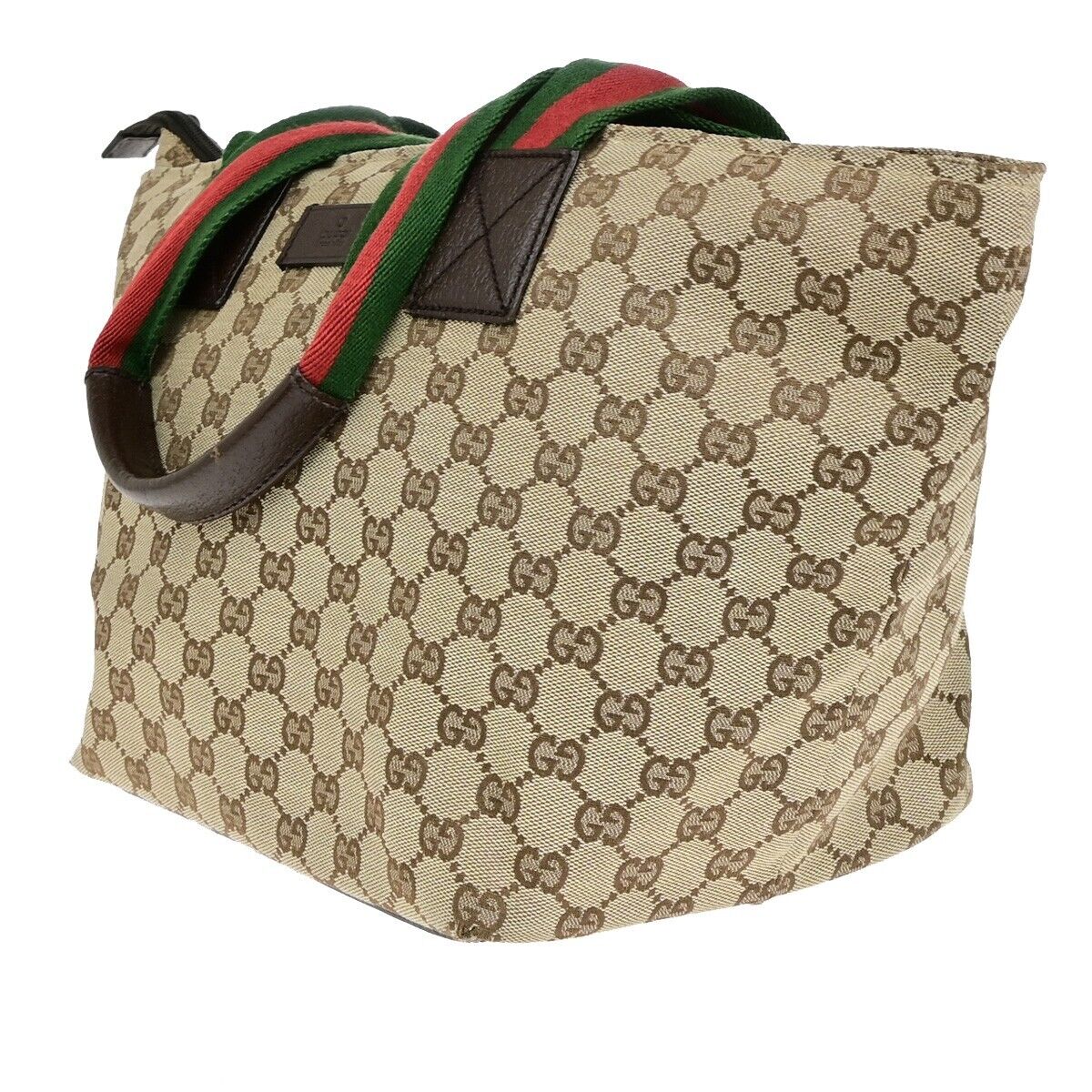 Gucci Sherry Beige Canvas Tote Bag