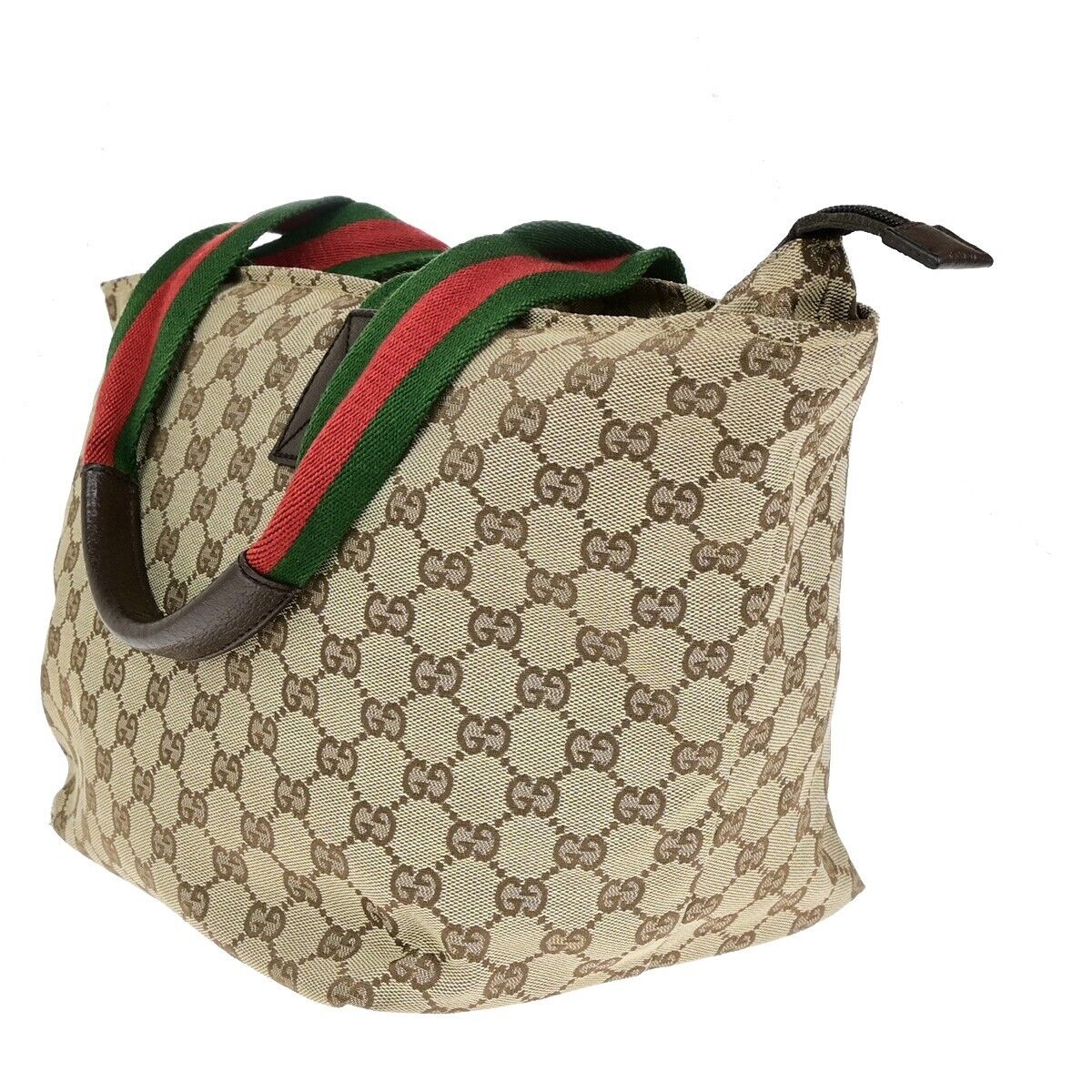 Gucci Sherry Beige Canvas Tote Bag