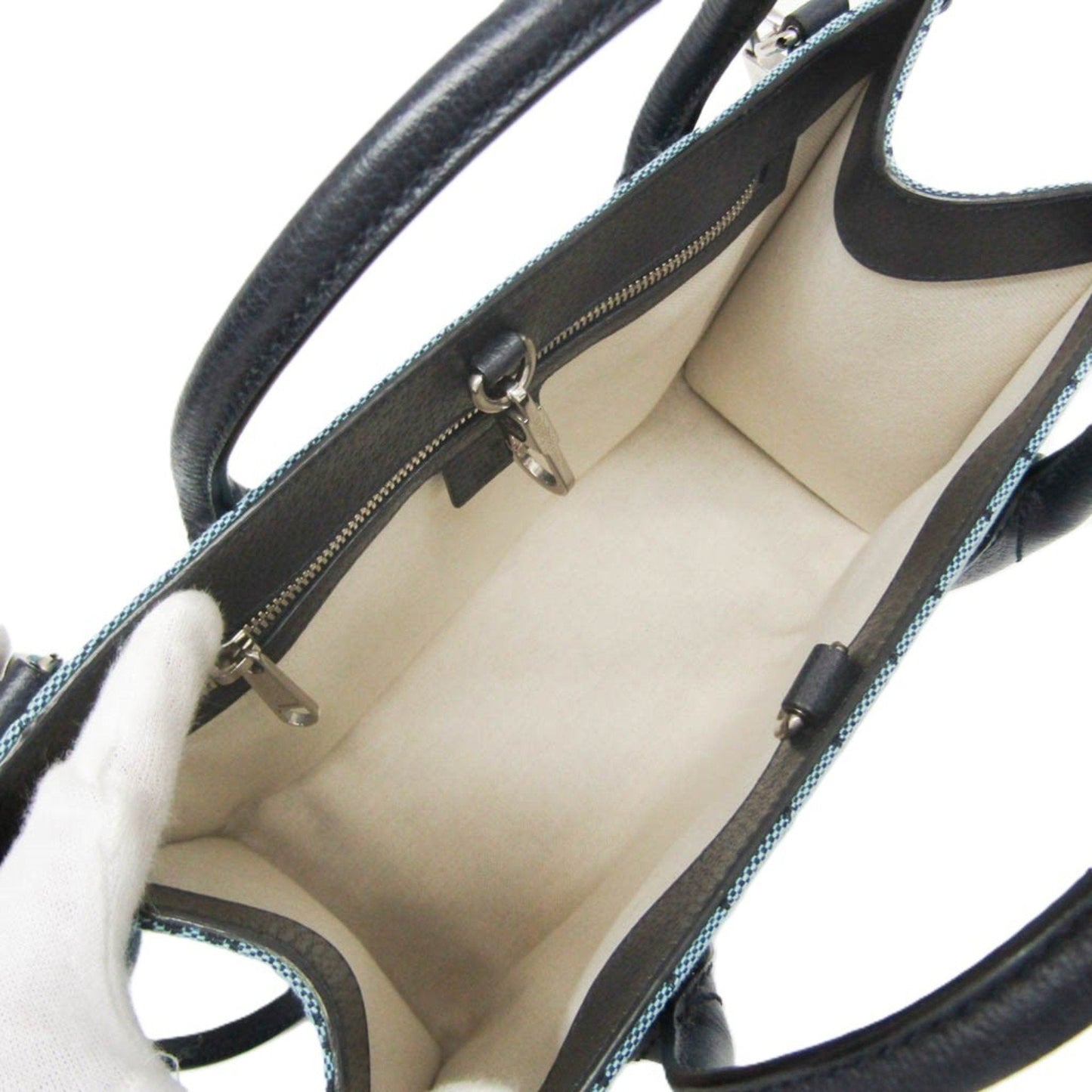 Gucci Gg Canvas Blue Canvas Tote Bag
