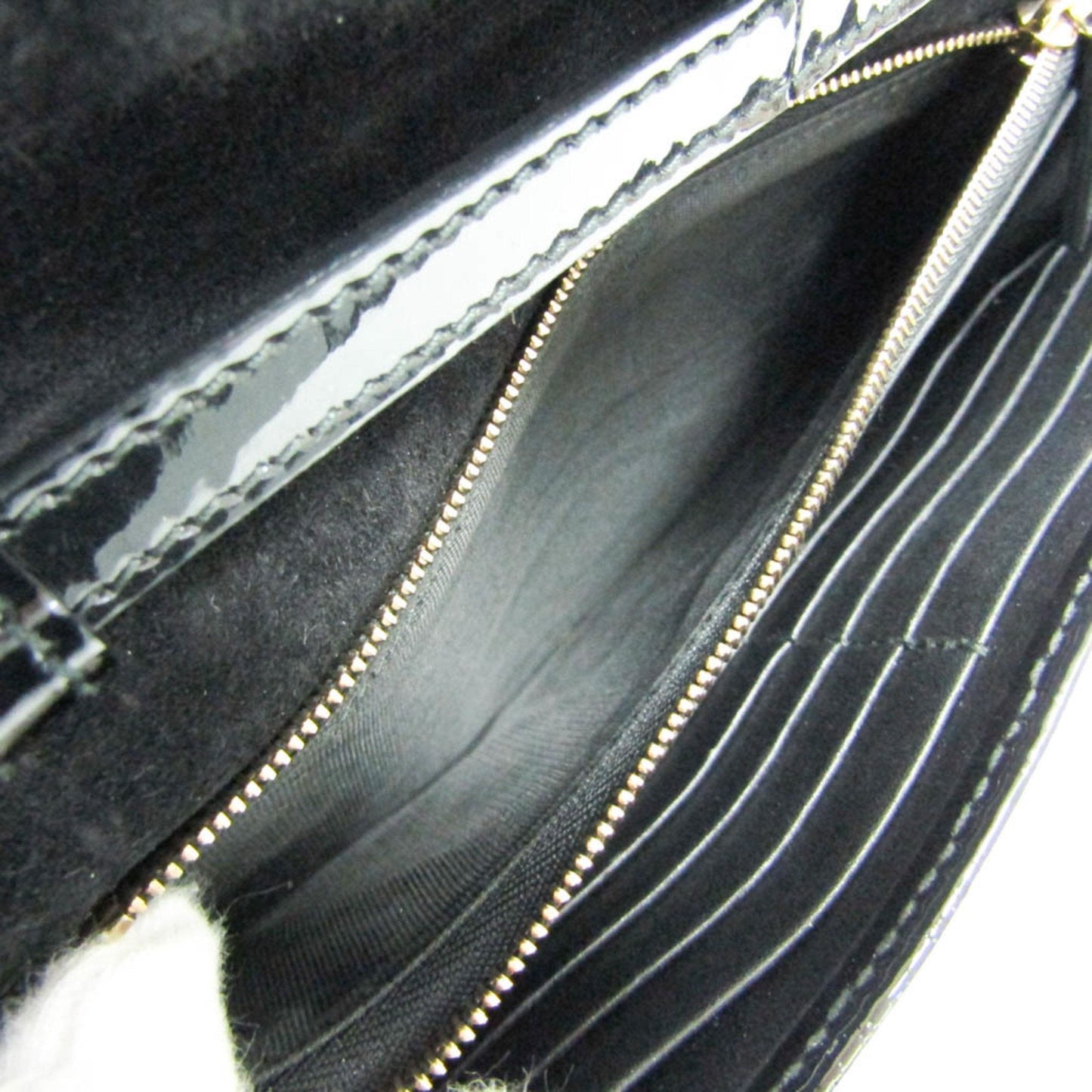 Gucci Micro Guccissima Black Patent Leather Wallet