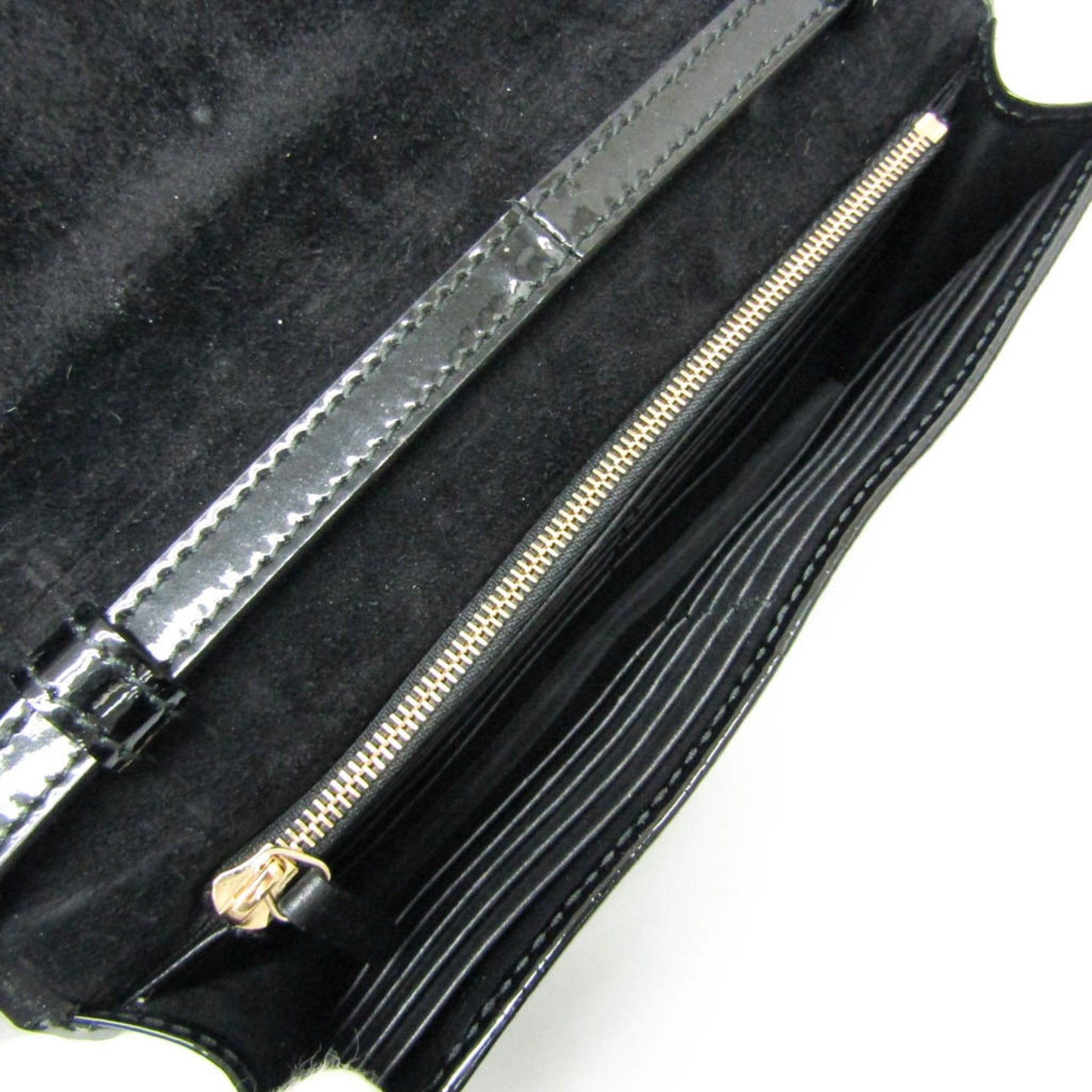 Gucci Micro Guccissima Black Patent Leather Wallet