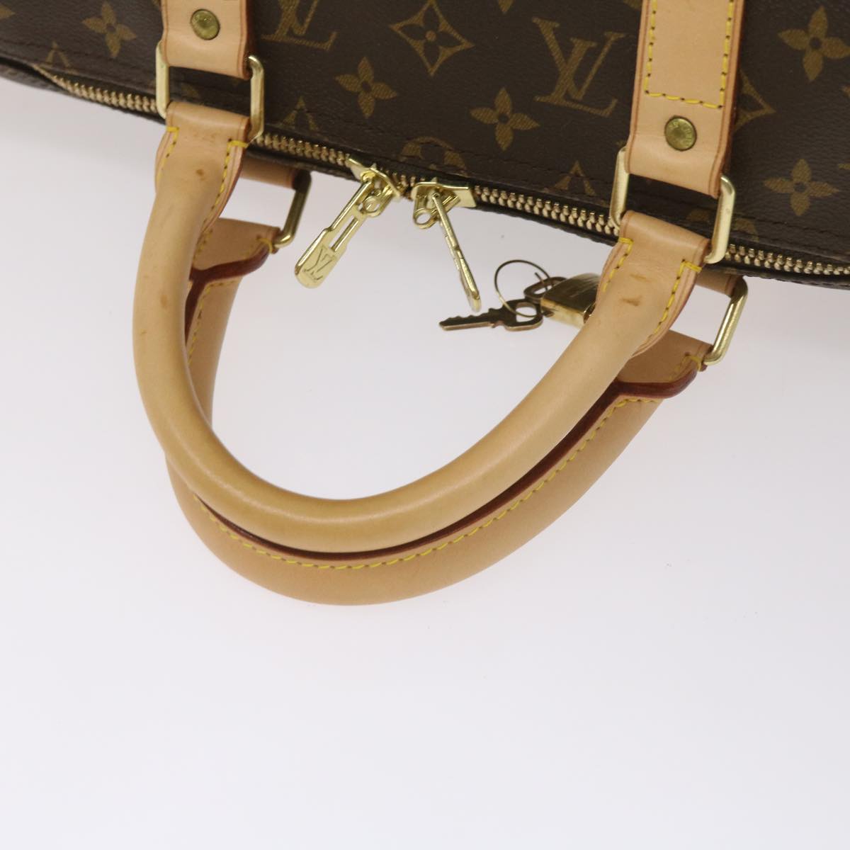 Louis Vuitton Keepall 50 Brown Canvas Travel Bag