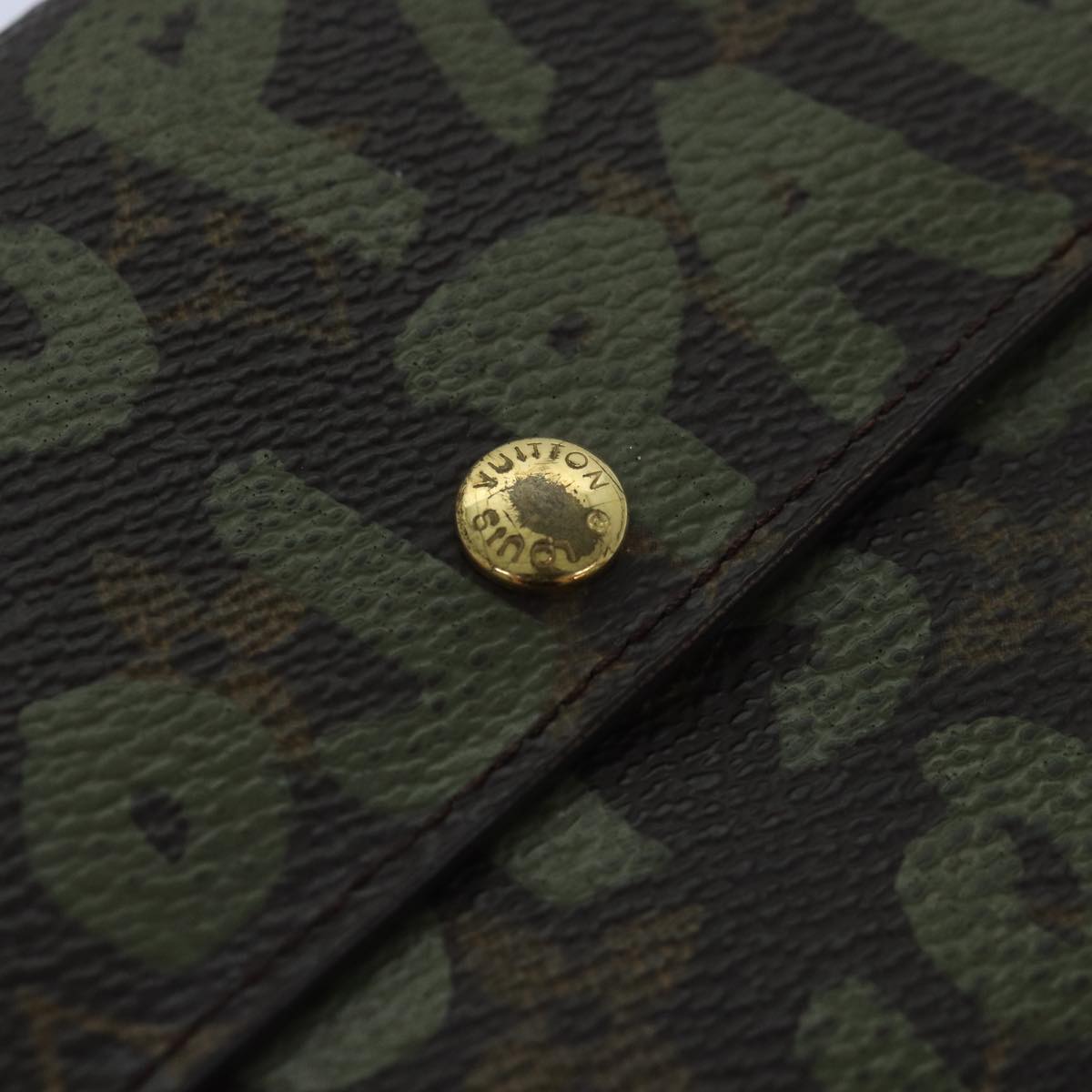 Louis Vuitton Portefeuille Sarah Khaki Canvas Wallet