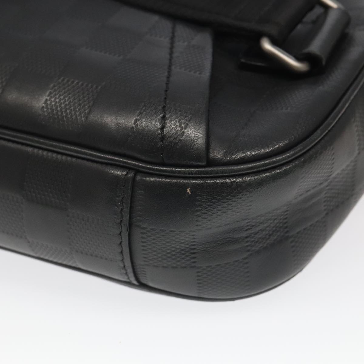 Louis Vuitton Ambler Black Leather Shoulder Bag