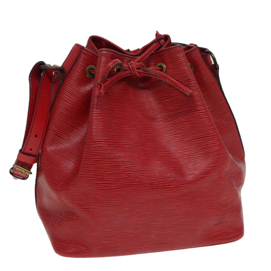 Louis Vuitton Petit Noé Red Leather Shoulder Bag