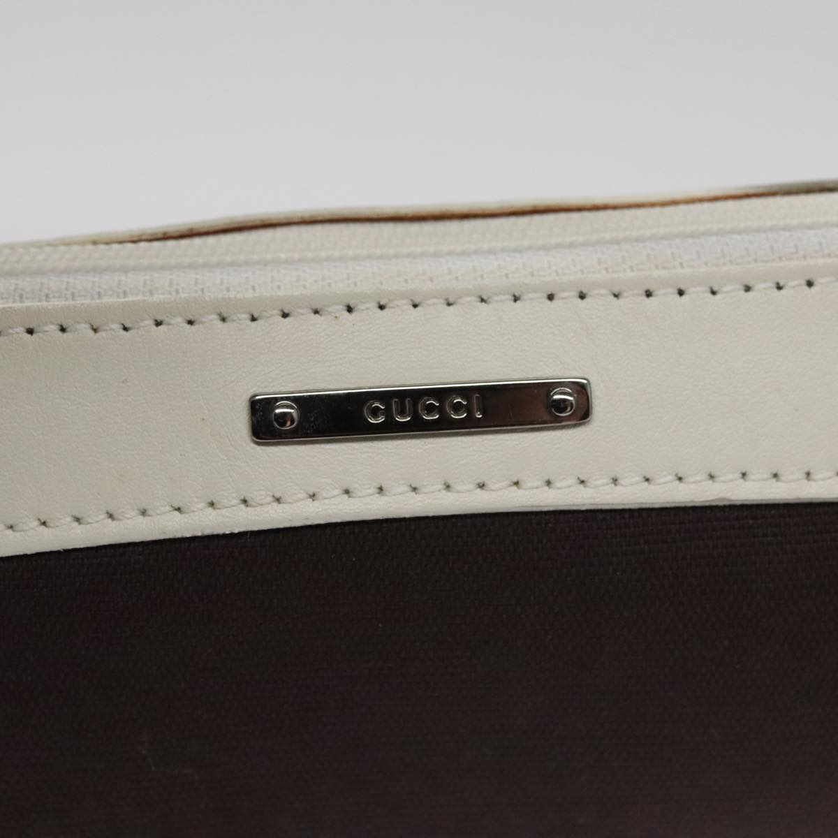 Gucci White Leather Clutch Bag