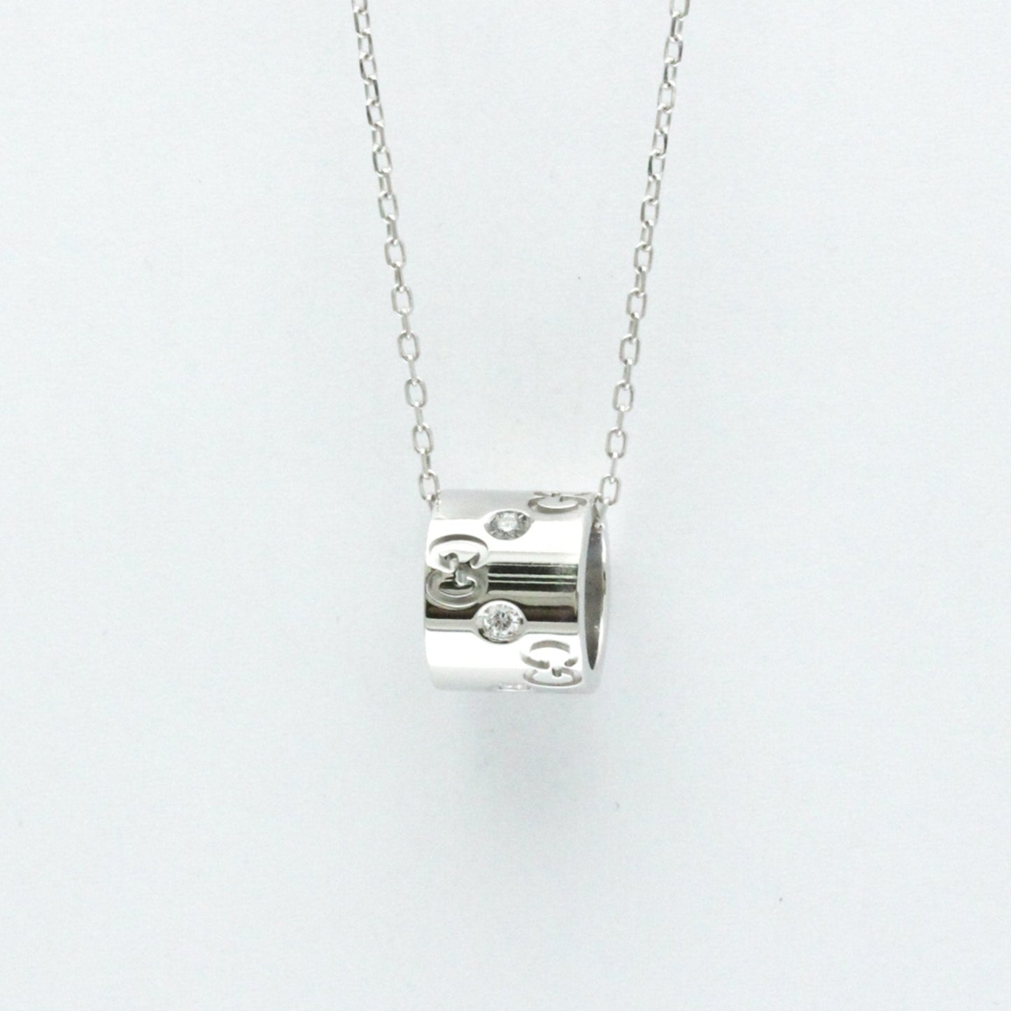 Gucci Icon Silver White Gold Necklace Jewelry